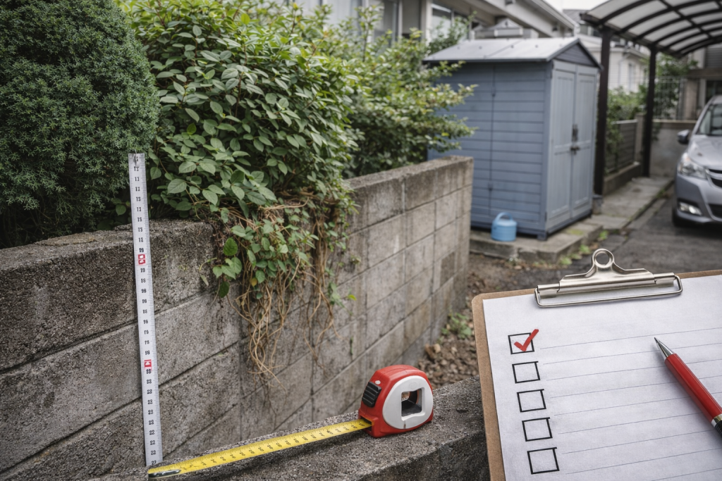 ブロック塀・庭木・物置・カーポート…付帯物の撤去費用は何で決まる？見積もりの確認ポイント