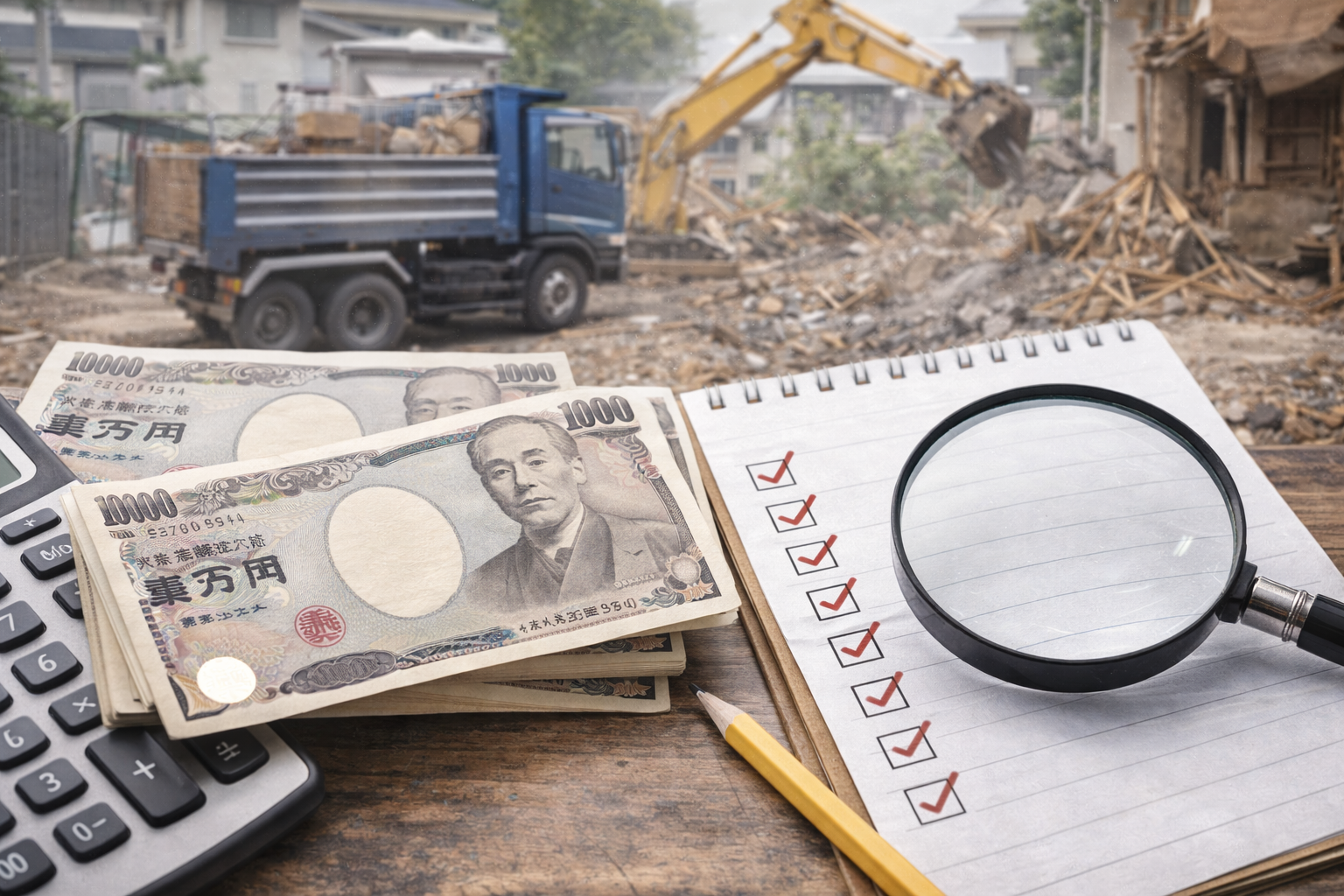 解体工事の費用相場は？見積金額に振り回されない見方とチェックポイント