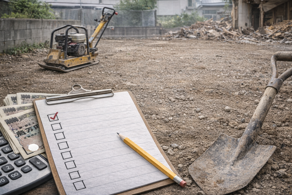 解体後の整地って何？引き渡しで揉めないためのポイントと仕上げの違い
