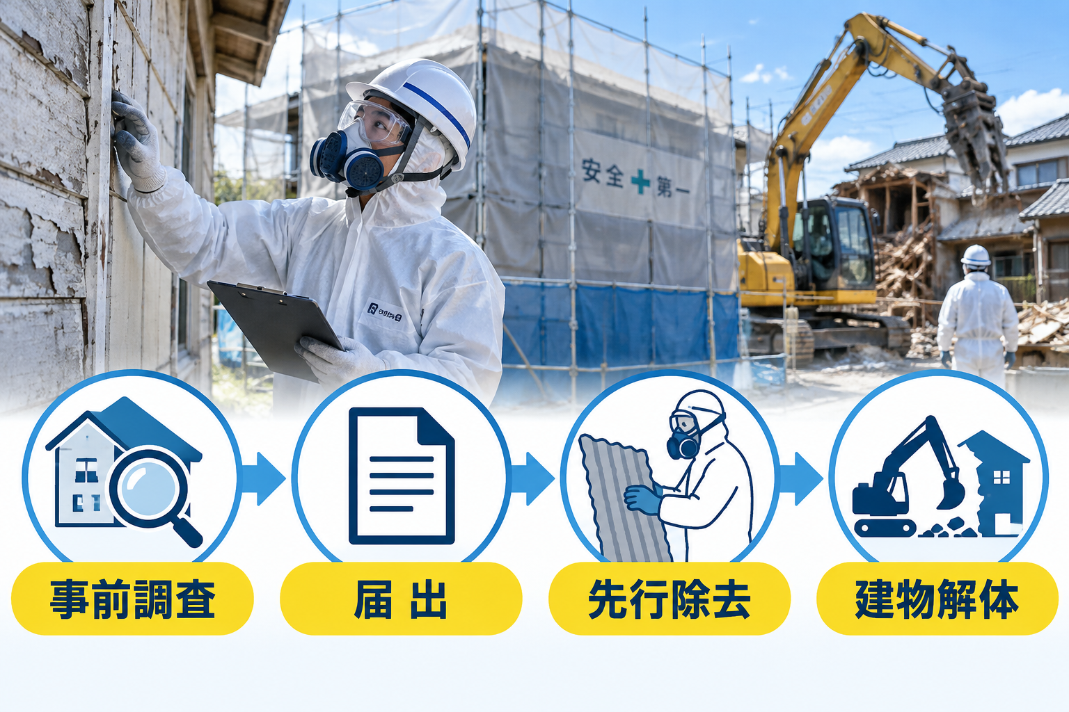 アスベスト含有建物の解体ガイド｜事前調査・届出・費用・工事の流れ