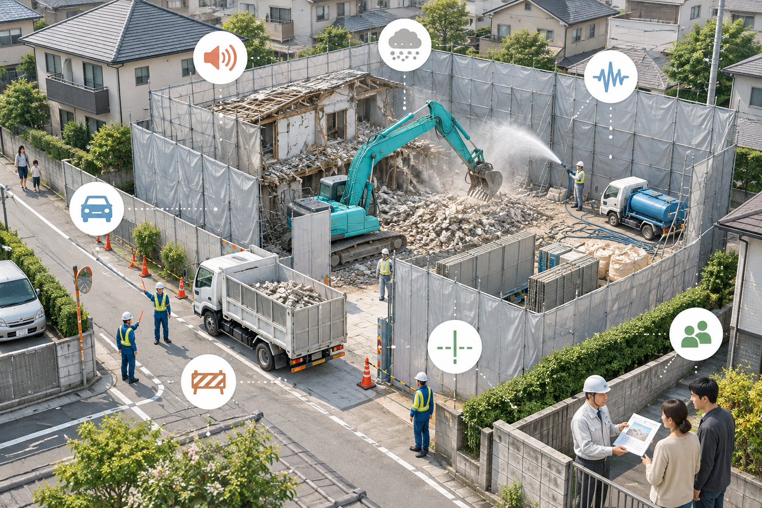 解体工事の近隣トラブル対策｜苦情の原因・予防・対処法