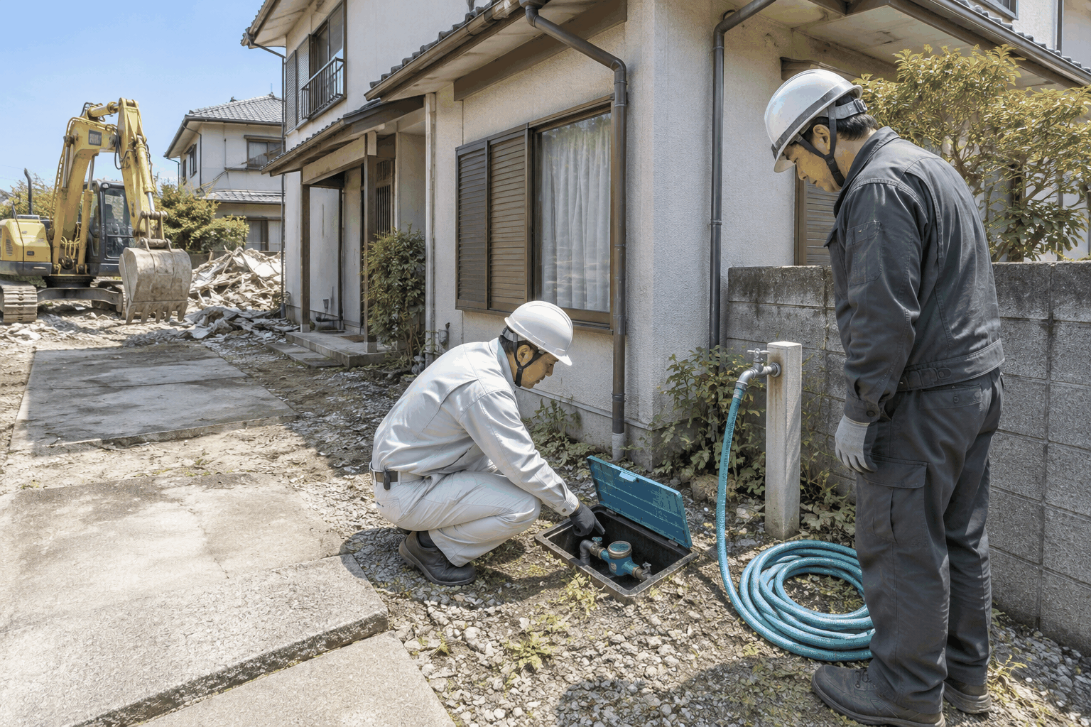 解体工事前の水道停止・閉栓手続き｜止める時期・連絡先・費用を解説