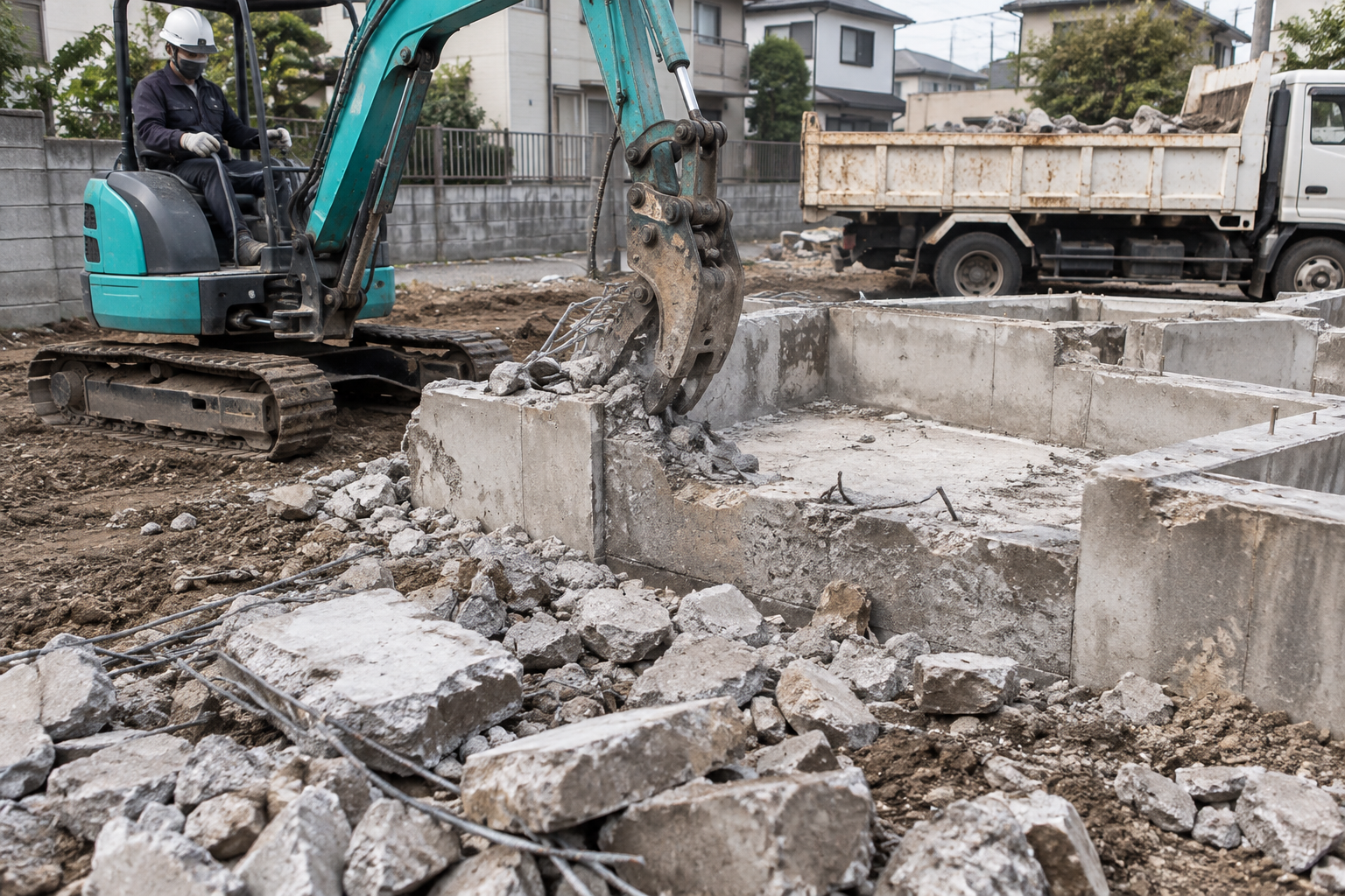 基礎だけ解体する費用の目安｜撤去方法・追加費用・見積もりの注意点
